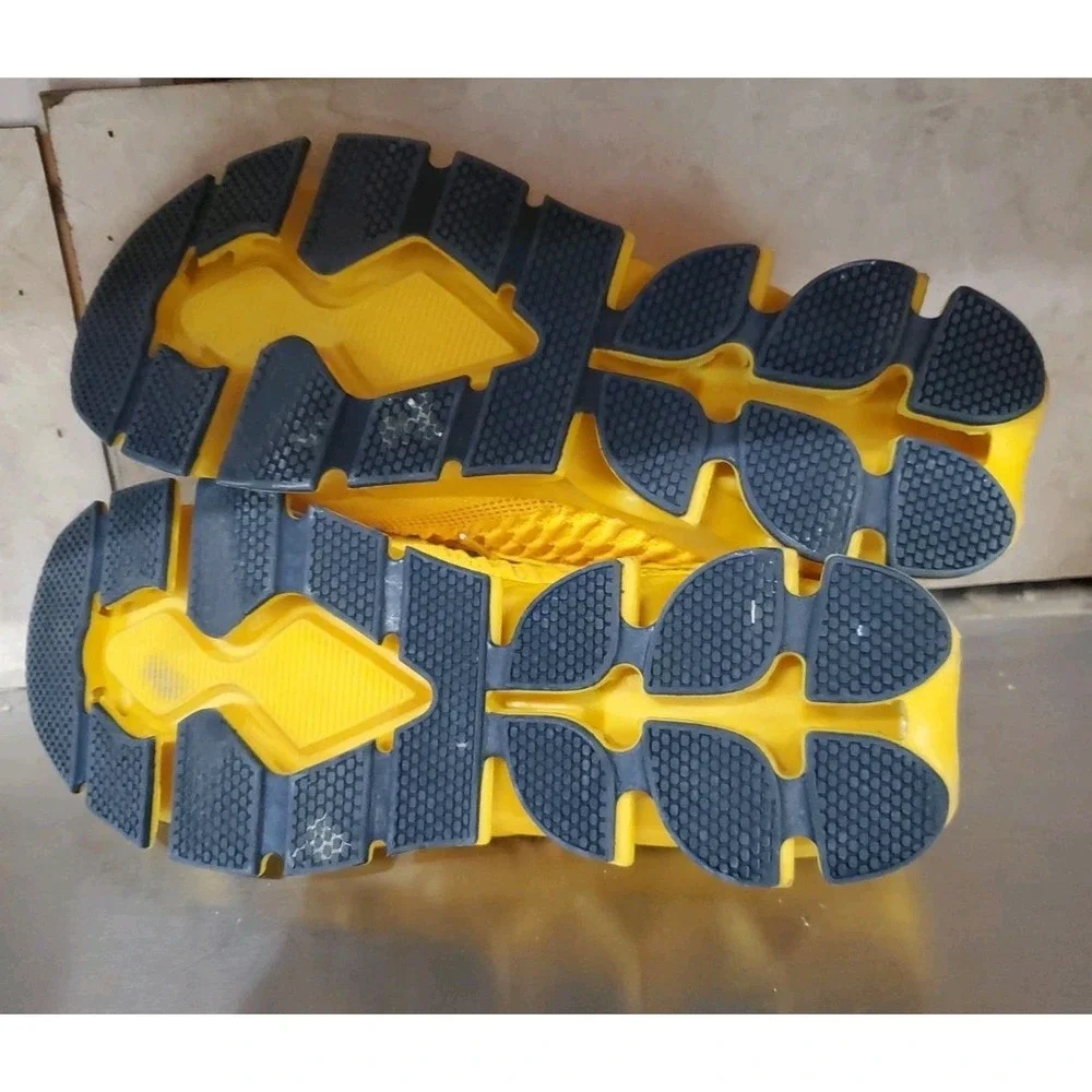 Yellow Men's Running Shoes Blade Non Slip Fashion Sneakers Mesh Soft US 11 EU 44